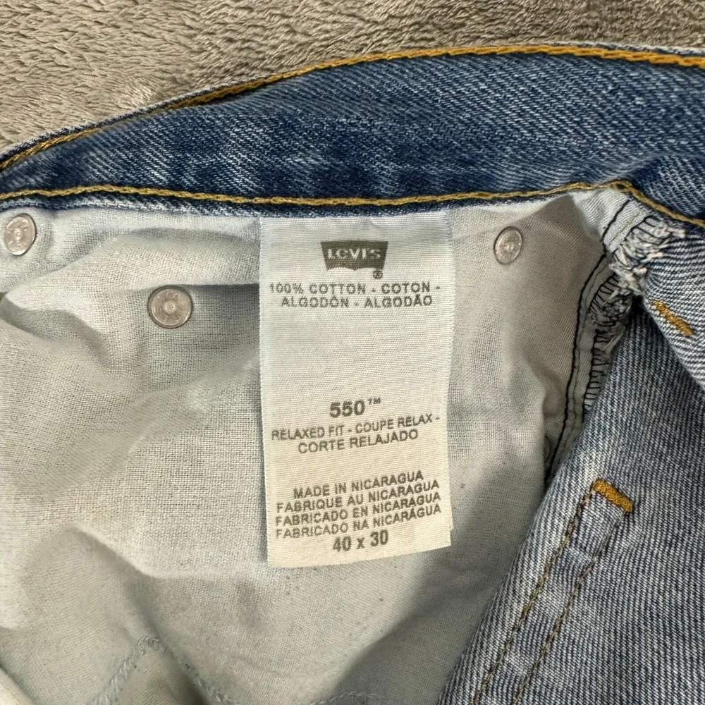 Levis 550 Jeans Mens 40x30 Blue Relaxed Fit Medium Wash‎ Y2K Denim